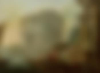 Personnages dans des monuments romains en ruine pres de la mer (preview)