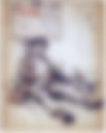 Hobo snoozing beneath a sign (preview)