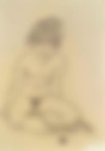 Female nude sitting on floor (preview)