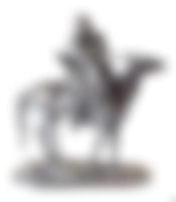 Mounted Cossack kissed by his beloved (preview)
