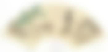 Lady and plantain leaves, calligraphy (preview)