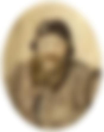 Portrait of a bearded man with a pipe in his hat (preview)
