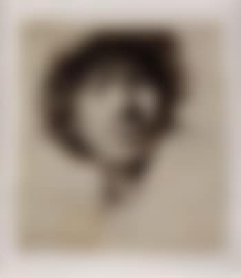 Self portrait in a cap, open mouthed (preview)