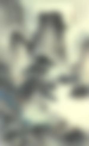 Mountainous landscape with two scholars (preview)