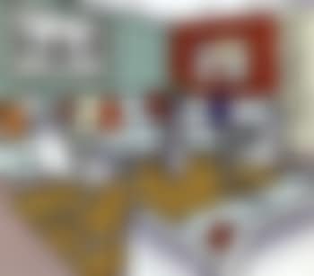 Collage for interior with red wall (preview)