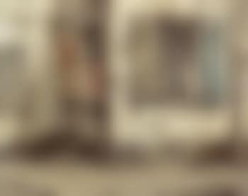 Scene de rue avec chien noir (preview)