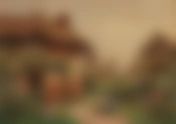Children playing before a cottage (preview)