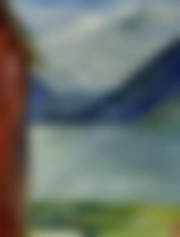 The red house gable - landscape from Gudbrandsdalen, Norway (preview)