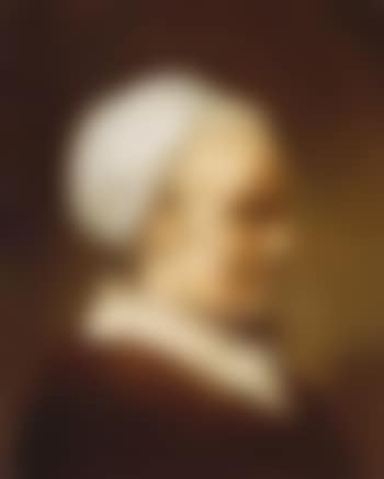 Study of an elderly woman in a white cap (preview)