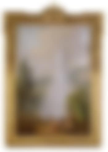 Garden landscape with a villa overlooking a large fountain (preview)