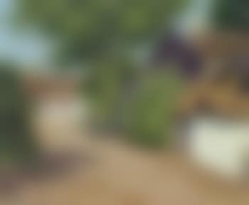 Village idyll with figures in summer (preview)