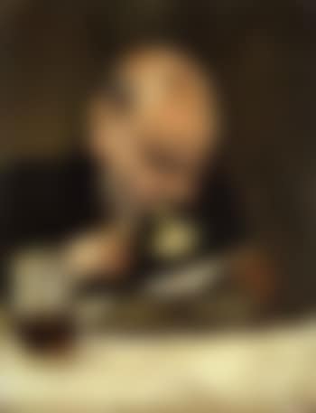 Man reading with a magnifying glass (preview)