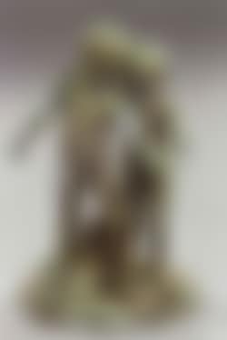 Nude boy and girl playing with frog (preview)