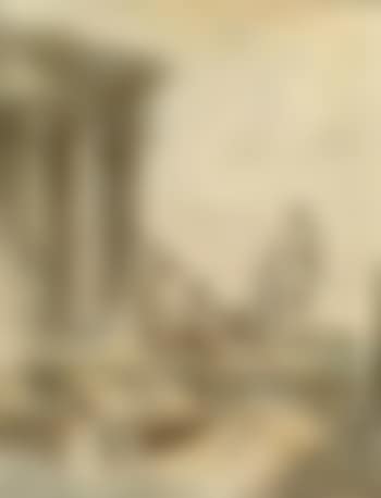 Figures in conversation mong Roman ruins (preview)