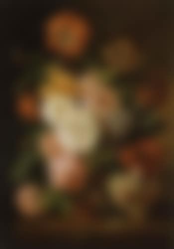 Still life with roses, peonies and tulips on a ledge (preview)