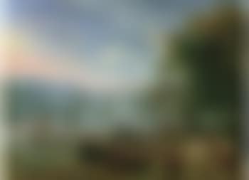 Coastal scene with travellers and drovers. Town on estuary (preview)