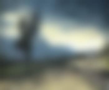 Village street beneath cloudy sky (preview)