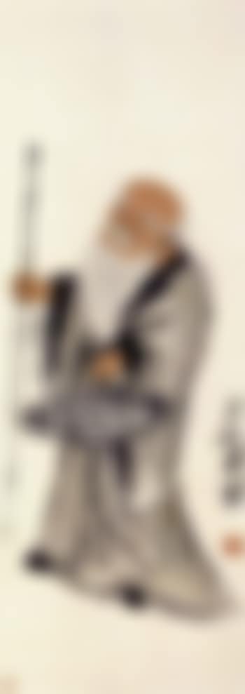 Old man carrying a basket of chrysanthmums (preview)