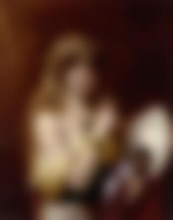 Young beauty with fan (preview)