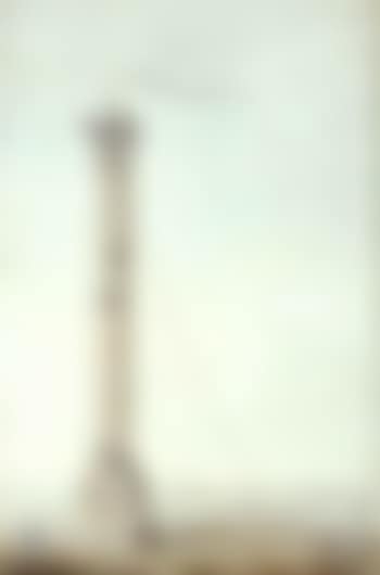 Pompey's column at Alexandria. Column by the sea with French flag (preview)