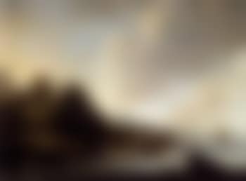 Coastal landscape with figures before port (preview)