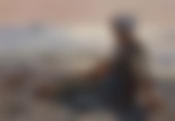 Fisherwoman on the beach at Portel (preview)