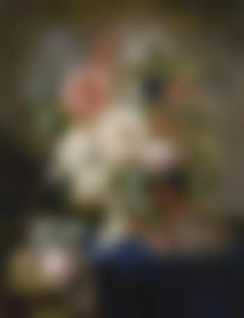 Still life with flowers and bird's nest (preview)