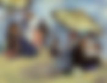Large yellow Japanese umbrellas (preview)