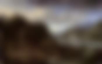 Mountainous river landscape with a harbour town (preview)