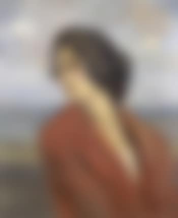 Portrait of young woman in red shirt (preview)