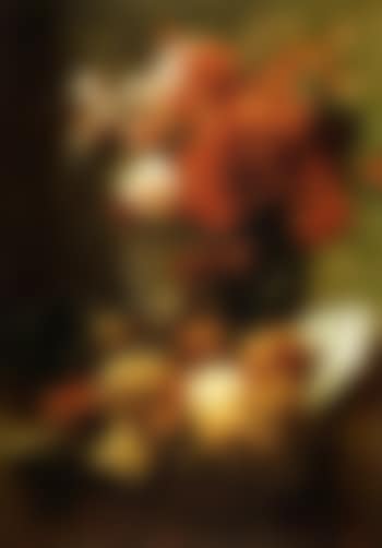 Flower and fruit still life with Delft plate by Bertalan de Karlovsky (preview)