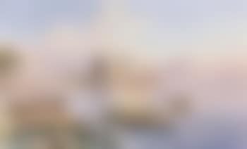 Coastal view with boats and fishermen (preview)