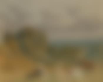 Deer resting in a park overlooking a valley (preview)