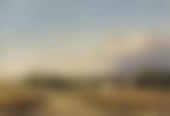 Summer landscape with thatched farm (preview)