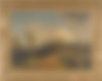 Harvest landscape with billowing clouds (preview)