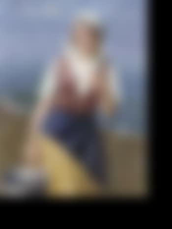 Girl by the seashore with pail (preview)