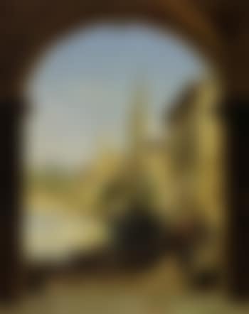 Boat harbour in Salo, view through an arch (preview)
