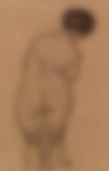 Standing female nude seen from behind (preview)