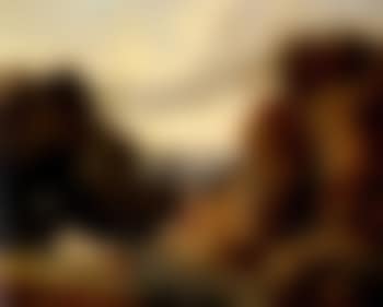 Figures by footbridge in river landscape (preview)