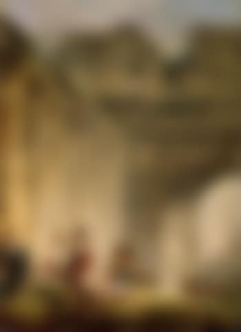Capriccio of classical ruins with figures (preview)