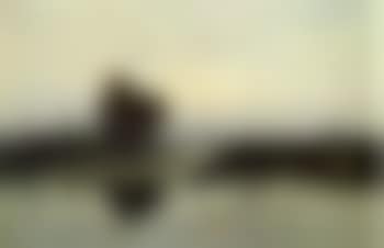 Men in a flat-bottomed boat in a polder landscape (preview)