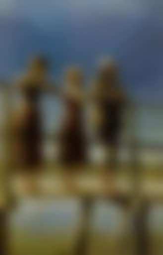 Brother and sisters waiting patiently on jetty (preview)