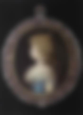 Portrait of a lady in cream and turquoise dress (preview)