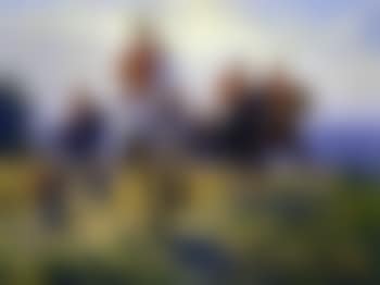 Hunting scene with horses, riders and hounds (preview)