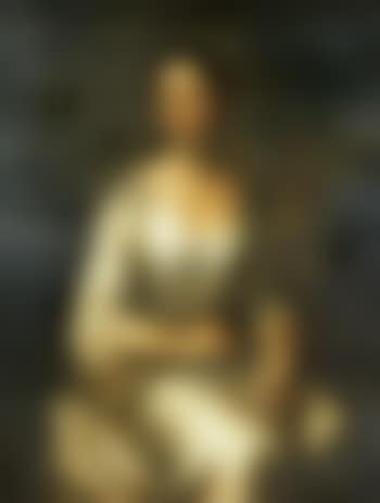 Portrait of a lady seated, wearing a white dress holding a portrait miniature (preview)