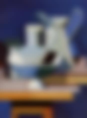 Still life of white jugs (preview)