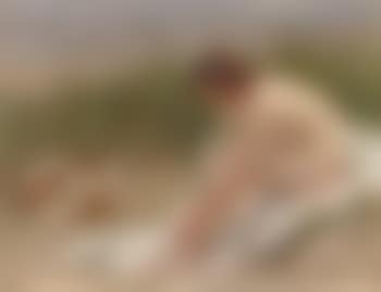Bathing girl at edge of beach (preview)