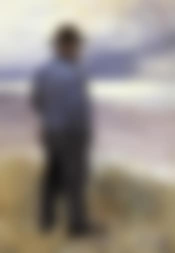 After bonfire night - man on beach (preview)