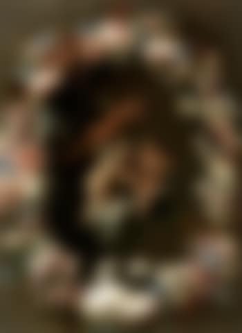 Still life of putti with bird's nest, within a garland of flowers (preview)