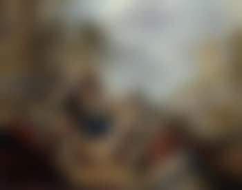 Soldiers and villagers gathered amidst classical ruins (preview)